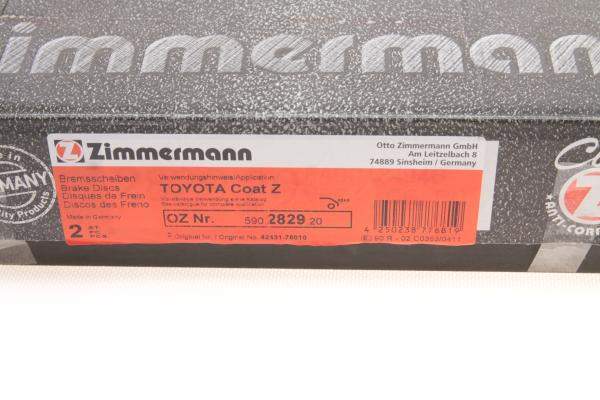 Тормозной диск 590282920 zimmermann
